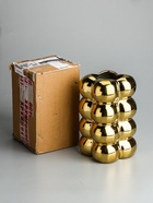 УЦЕНКА Ваза керамика настольная «Дайзи» шарики, h=20×11, d=7 см, золото - Фото 7