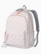 Рюкзак школьный для девочки «Сердечки», 4 кармана, 31×13×48 см, розовый  (артикул 10961196)  большой выбор товаров оптом и в розницу по низким ценам с доставкой