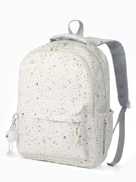 Рюкзак школьный для девочки «Краска», 4 кармана, 31×13×48 см, белый  (артикул 10961201)  большой выбор товаров оптом и в розницу по низким ценам с доставкой
