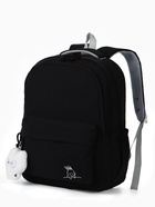 Рюкзак школьный «Зайчик», однотонный, для девочки, 31×13×48 см, чёрный  (артикул 10961202)  большой выбор товаров оптом и в розницу по низким ценам с доставкой