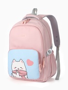 Рюкзак школьный «Котик», для девочки, 33×14×47 см, розовый  (артикул 10961206)  большой выбор товаров оптом и в розницу по низким ценам с доставкой