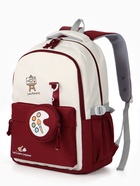 Рюкзак школьный, с кошельком, 4 кармана, 33×14×43 см, бордовый - фото 122964879