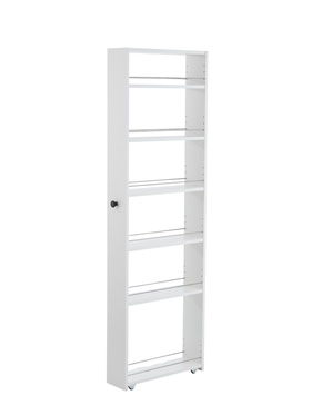 Стеллаж выдвижной «Зара», на колёсиках, 150×500×1600 мм, цвет белый  (артикул 10998565)  большой выбор товаров оптом и в розницу по низким ценам с доставкой