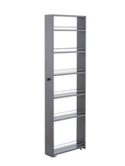 Стеллаж выдвижной «Зара», на колёсиках, 150×500×1600 мм, цвет графит  (артикул 10998566)  большой выбор товаров оптом и в розницу по низким ценам с доставкой