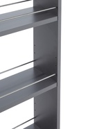 Стеллаж выдвижной «Зара», на колёсиках, 150×500×1600 мм, цвет графит  (артикул 10998566)  большой выбор товаров оптом и в розницу по низким ценам с доставкой