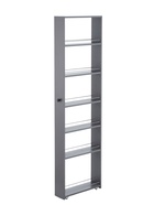 Стеллаж выдвижной «Зара», на колёсиках, 150×500×1800 мм, цвет графит  (артикул 10998568)  большой выбор товаров оптом и в розницу по низким ценам с доставкой