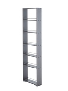 Стеллаж выдвижной «Зара», на колёсиках, 150×500×1800 мм, цвет графит  (артикул 10998568)  большой выбор товаров оптом и в розницу по низким ценам с доставкой