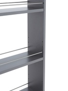 Стеллаж выдвижной «Зара», на колёсиках, 150×500×1800 мм, цвет графит  (артикул 10998568)  большой выбор товаров оптом и в розницу по низким ценам с доставкой