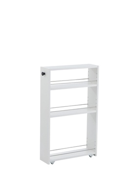 Стеллаж выдвижной «Зара», на колёсиках, 150×500×820 мм, цвет белый  (артикул 10998569)  большой выбор товаров оптом и в розницу по низким ценам с доставкой