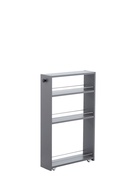 Стеллаж выдвижной «Зара», на колёсиках, 150×500×820 мм, цвет графит  (артикул 10998571)  большой выбор товаров оптом и в розницу по низким ценам с доставкой