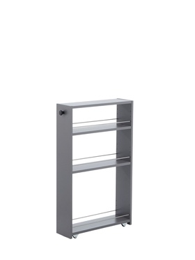 Стеллаж выдвижной «Зара», на колёсиках, 150×500×820 мм, цвет графит  (артикул 10998571)  большой выбор товаров оптом и в розницу по низким ценам с доставкой