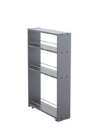 Стеллаж выдвижной «Зара», на колёсиках, 150×500×820 мм, цвет графит  (артикул 10998571)  большой выбор товаров оптом и в розницу по низким ценам с доставкой