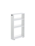 Стеллаж выдвижной «Зара», на колёсиках, 150×500×880 мм, цвет белый  (артикул 10998572)  большой выбор товаров оптом и в розницу по низким ценам с доставкой