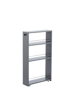 Стеллаж выдвижной «Зара», на колёсиках, 150×500×880 мм, цвет графит  (артикул 10998573)  большой выбор товаров оптом и в розницу по низким ценам с доставкой