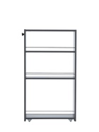 Стеллаж выдвижной «Зара», на колёсиках, 150×500×880 мм, цвет графит  (артикул 10998573)  большой выбор товаров оптом и в розницу по низким ценам с доставкой