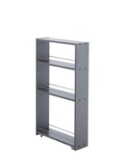 Стеллаж выдвижной «Зара», на колёсиках, 150×500×880 мм, цвет графит  (артикул 10998573)  большой выбор товаров оптом и в розницу по низким ценам с доставкой