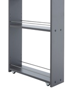 Стеллаж выдвижной «Зара», на колёсиках, 150×500×880 мм, цвет графит  (артикул 10998573)  большой выбор товаров оптом и в розницу по низким ценам с доставкой