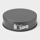 УЦЕНКА Набор форм для выпечки Доляна «Элин. Круг», 3 предмета: d=22/24/26 см, съёмное дно, антипригарное покрытие, чёрный - Фото 6