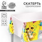 Скатерть одноразовая «С днём рождения», животные, 180х137 см - Фото 1
