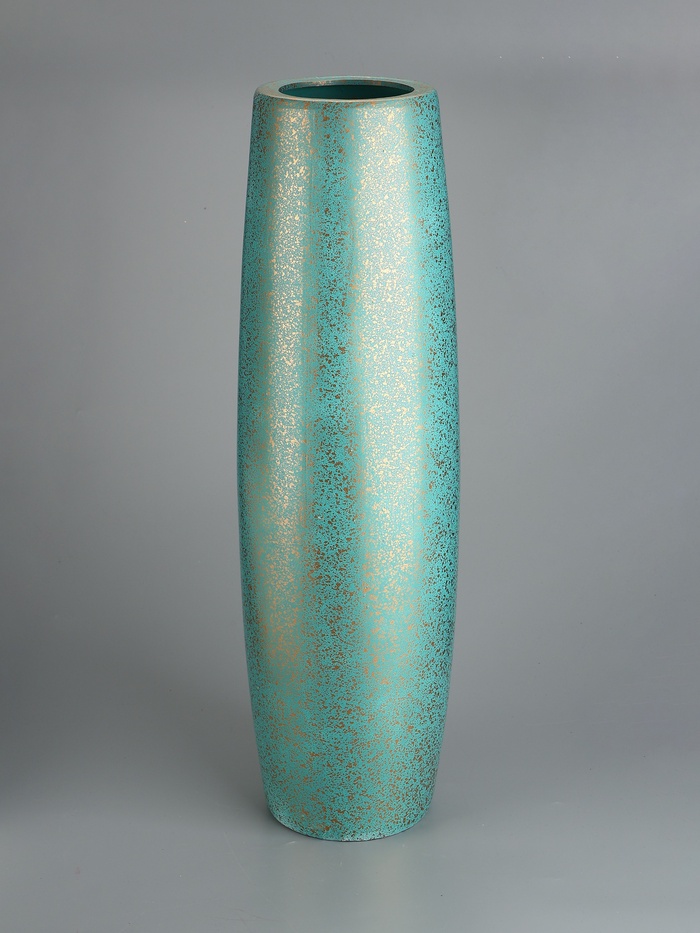 УЦЕНКА Ваза керамика напольная «Боно» 59×13 см, бирюзовый - Фото 1