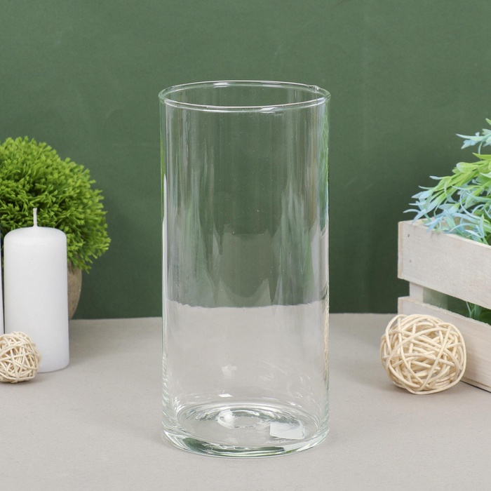 УЦЕНКА Ваза-цилиндр «Тициано» h=20 см d=11 см, v=1.6 л прозрачная - Фото 1