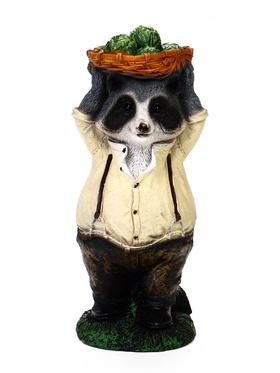 Садовая фигура из полистоуна «Енот с капустой», 12×11×29 см  (артикул 10976265)  большой выбор товаров оптом и в розницу по низким ценам с доставкой