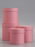 Набор подарочных шляпных коробок 4 в 1 «Пудра», 18×18 ‒14×14 см  (артикул 10991539)  большой выбор товаров оптом и в розницу по низким ценам с доставкой