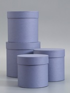 Набор подарочных шляпных коробок 4 в 1 «Графит» 18×18 ‒14×14 см  (артикул 10991544)  большой выбор товаров оптом и в розницу по низким ценам с доставкой