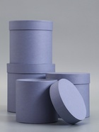 Набор подарочных шляпных коробок 4 в 1 «Графит» 18×18 ‒14×14 см  (артикул 10991544)  большой выбор товаров оптом и в розницу по низким ценам с доставкой