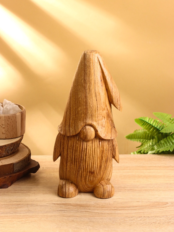 УЦЕНКА Сувенир «Гном» дерево Джампинис 15×15×30 см - Фото 1