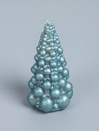 УЦЕНКА Свеча «Ёлка из шаров» 50×90 мм, лак, голубая - Фото 2