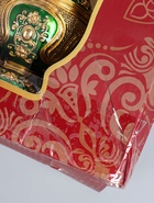 УЦЕНКА Набор винный кувшин, 6 бокалов и поднос "Турция. Цветы и узоры" зелёный с золотом - Фото 7