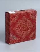 УЦЕНКА Набор винный кувшин, 6 бокалов и поднос "Турция. Цветы и узоры" зелёный с золотом - Фото 9