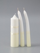 УЦЕНКА Набор свадебных свечей «Совет да любовь» шампань: родительские 1.8×17.5; очаг 4×13.5 - Фото 4