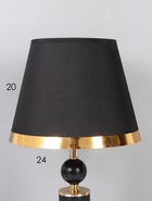 УЦЕНКА Настольная лампа Агата E27 40 Вт черно-золотой 25×25×42.5 см RISALUX - Фото 3