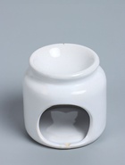 УЦЕНКА Аромалампа керамика + ароматический воск «Звезда» белая 7.5×7.5×8 см - Фото 3