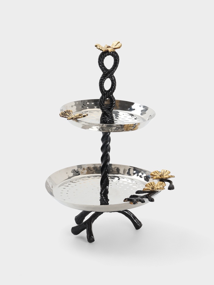 УЦЕНКА Фруктовница 2-ярусная "Крю" 18х18х30 см, нержавеющая сталь - Фото 1