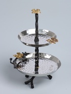 УЦЕНКА Фруктовница 2-ярусная "Крю" 18х18х30 см, нержавеющая сталь - Фото 3