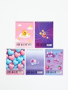 Блокнот А6, 40 л., на гребне «Девчонки» МИКС  (артикул 10924685)  большой выбор товаров оптом и в розницу по низким ценам с доставкой