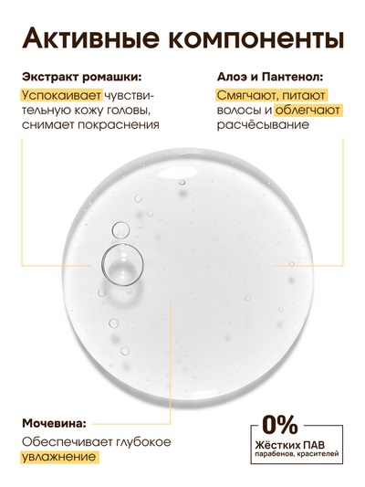 Детский шампунь для волос «Зверята», с экстрактом ромашки и мочевины, 250 мл, ULAB