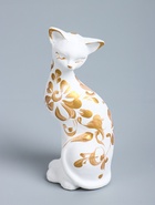 УЦЕНКА Фигура "Кошка ушастая" 7х8х20см белая - Фото 2