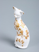 УЦЕНКА Фигура "Кошка ушастая" 7х8х20см белая - Фото 3