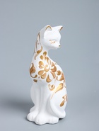 УЦЕНКА Фигура "Кошка ушастая" 7х8х20см белая - Фото 4