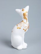 УЦЕНКА Фигура "Кошка ушастая" 7х8х20см белая - Фото 5