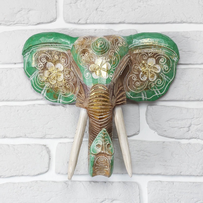 УЦЕНКА Сувенир дерево «Голова слона» 28×26×10.5 см - Фото 1