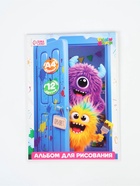 Альбом для рисования, 12 листов, на скрепке, А4 «Монстрики» - Фото 2