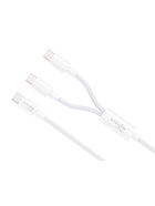 Кабель VIXION PRO VX-18, Type-C - Type-C + Type-C, 10 Вт, 1.2 м, белый - Фото 1