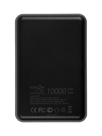 Внешний аккумулятор VIXION PRO VP-03, 10000 мАч, MagSafe, USB+Type-C, быстрая зарядка