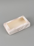 Коробка подарочная с окном «Лепестки», 20×12×4 см, самосборная  (артикул 10960457)  большой выбор товаров оптом и в розницу по низким ценам с доставкой