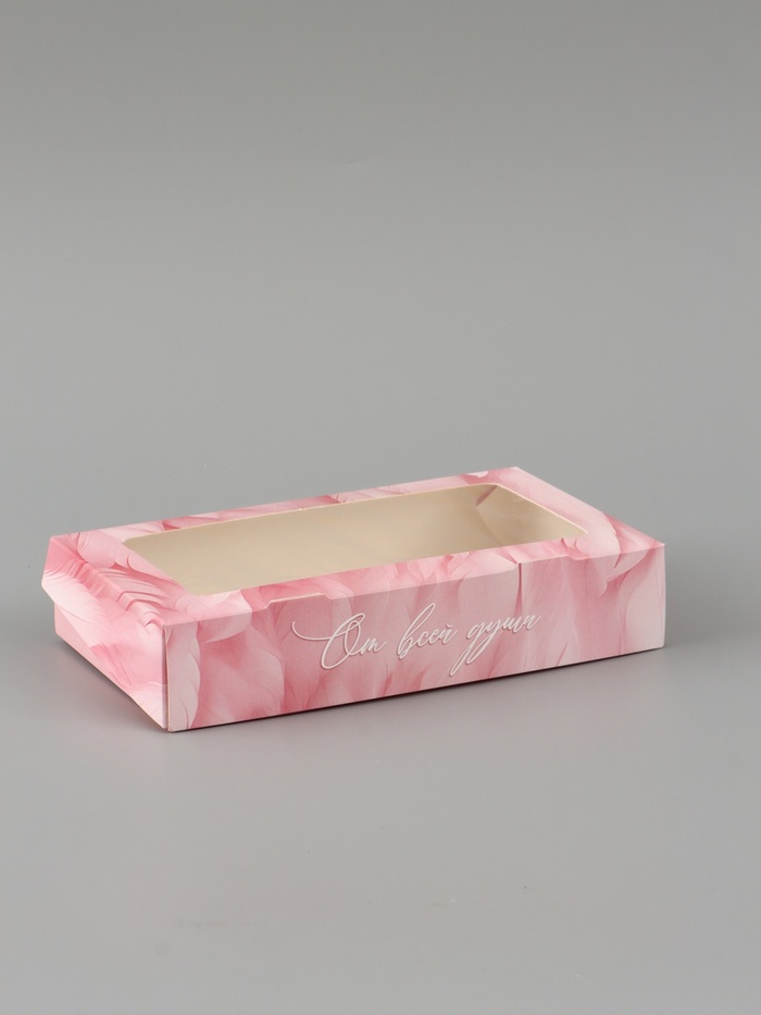 Коробка подарочная с окном «Мечтай», 20×12×4 см, самосборная